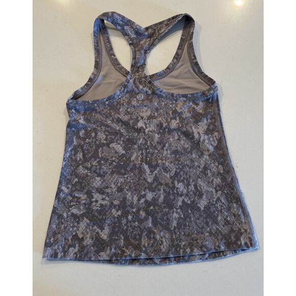 Lululemon Cool Raceback Tank Top Shorter Length Hideaway Camo Print Gym Workout - Picture 2 of 5